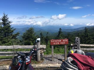 Mt Mitchell in NC.  Highest point east of MS.