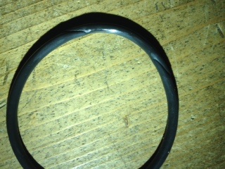 Different view of damaged fuel pump o ring